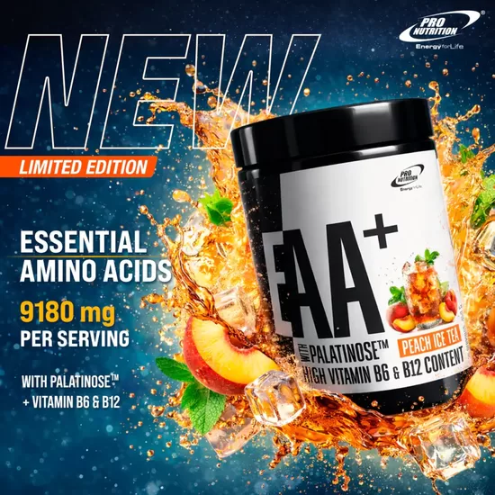 EAA+  Более 9 г незаменимых аминокислот на порцию, с палатинозой™ и витаминами B6 и B12