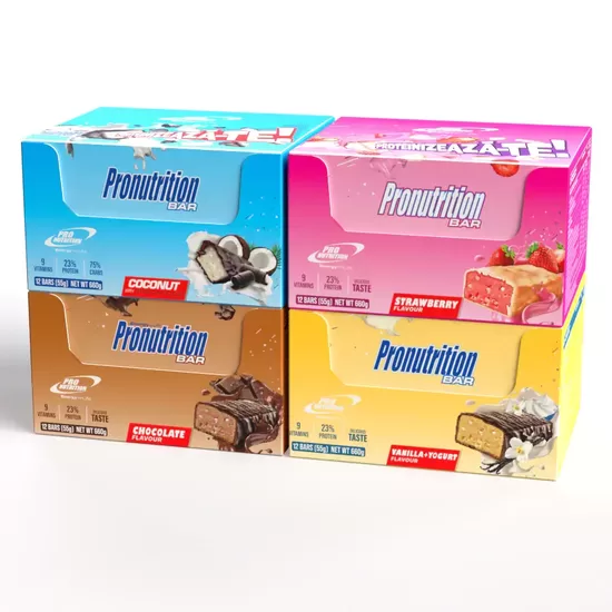 Pack of 4 boxes Pronutrition Bar flavor mix