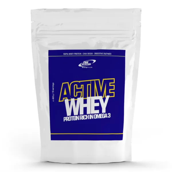 Active Whey - содержит большое количество сывороточного белка, семян чиа и ферментного комплекса.